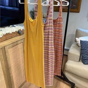 Striped Bandage Dress Bundle- Yellow, Pink, Orange